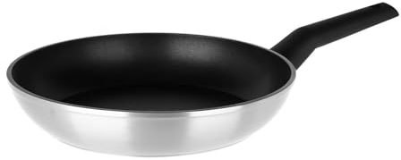 Sitram 714496 Poêle SILVERAL en Aluminium Forgé Ø 28 cm - tous feux dont induction - Manche ergonomique Thermo-résistant effet Soft Touch - Revêtement noir anti-adhérent effet pierre sans PFOA