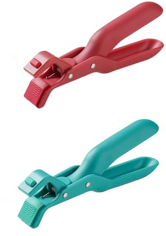 Hagmoo Silicone Anti-Scald Bowl Clip,Multi-Purpose Anti-Scald Bowl Holder Clip for Kitchen,Kitchen Silicone Anti Slip Clip, 2024 New Silicone Non-Slip Scalding Tongs (Red+Green)