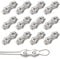 Rybtd 12 Pezzi Morsetto per Fune Metallica Morsetto Duplex M4 Morsetti Stendibiancheria，Morsetti Serracavo per Fune Metallica da 4 mm
