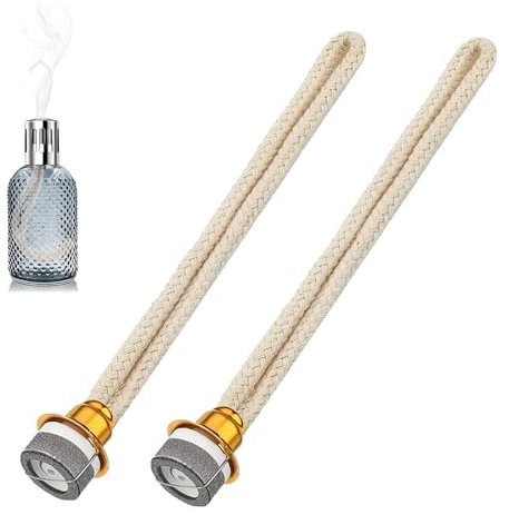 2 Stück Duftlampe Docht mit Katalytischem Brenner, Öllampe Ersatzdocht Katalytische Öllampen Ersatz-Docht Lampe Ersatz Docht Dochtdiffusor Öllampen-Ersatzdocht für Diffusor Aromatherapie, 18mm