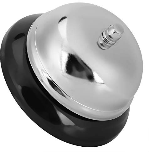 SUNGOOYUE Servicio de Recepción de Acero Inoxidable, Timbre de Llamada, Timbre Claro y Fuerte, Accesorio para Restaurante y Hotel (Grande)