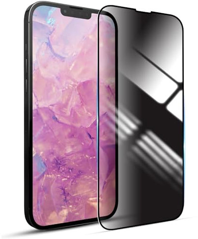 YOUULAR [1 lot de protection d'écran pour Apple iPhone 13 en verre trempé, anti-espion, anti-rayures, surface brillante, résistant aux rayures, haute sensibilité, noir