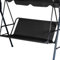 UQXSTAR Hollywood Swing Cushion Replacement Parts Garden Swing Replacement Cushion Garden Chair Seat Cover 900D Oxford Fabric Waterproof Tear-Resistant for 2 & 3 Seater Swing Seat Cover (Black, 158 x