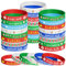 NEBURORA Lot de 48 Bracelets de Noël en Silicone - 8 Styles en Caoutchouc pour Décoration de Fête