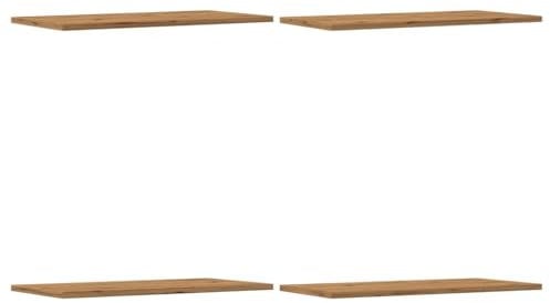 vidaXL Wandregale 4 STK. Artisan-Eiche 60x30x1,5 cm Holzwerkstoff, Schweberegal, schwebendes Regal, Hängeregal, Wandboard, Regal, Regalbrett, CD-Regal
