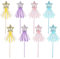 TRKETK 8 Pièces Baguettes Magiques Pailleté de Fée, Baguette Magique Princesse en Forme d'Étoile Baguettes Magiques pour Enfants 27,9 cm Baguette Étoile de Princesse de Fée Accessoires de Cosplay