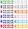 Sxutop 72 Stück Breakaway VerschlüSse Kunststoff Verschluss Perlen Bunt Sicherheitsverschluss Schnalle in 12 Farbe Perlen Verbinder für für Halsketten Armbänder Schmuck DIY Craft Making