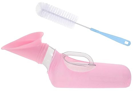 Supvox Urinflasche Damen Tragbar PVC Baumwolle Wiederverwendbar Klein Leichte Urinalflasche für Senioren Auto Camping Außentoilette