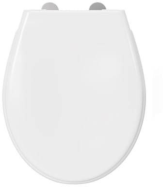 ANYCEE Toilettendeckel Universal Oval aus Duroplast, WC Sitz mit Absenkautomatik, klodeckel mit Absenkautomatik, Toilettensitz mit Antibakterielle, WC Deckel mit Quick-Release-Funktion, Klobrille