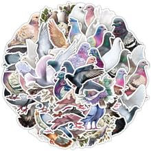 50Stück Taube Aufkleber für Kühlschrank,Motorrad,Fahrrad,Stoßstange,Laptop,Computer,Pigeons Tier Niedliche Wasserdicht Vinyl Decal,Erwachsene Junge Geschenk,Vogel Aesthetic Kawaii Graffiti Sticker