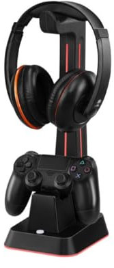 Multi-Platform Gaming Controller Charging Dock with LED Lighting Modes, 2 USB Ports, Smart Charging System Compatible with for PS5/PS4/Xbox/Switch Pro Controllers (for PS4)