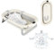 Baignoire Pliable avec Trou de Drainage Portable et Thermomètre à eau, Baignoire de Bain Autonome avec Coussin de Bain pour Enfant, Baignoires sur Pieds en Plastique PP+TPE (Gris 72 * 45 * 17 cm A)