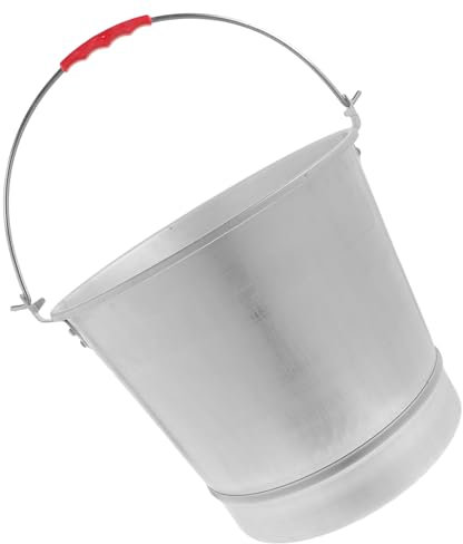 Mikikit Seau En Aluminium Épaissi Récipient Seaux Seaux Bac à Glace Récipient à Lait Seau En Métal Bidon De Lait En Métal Baril D'eau Réservoir D'eau Godet Capacité Aluminium