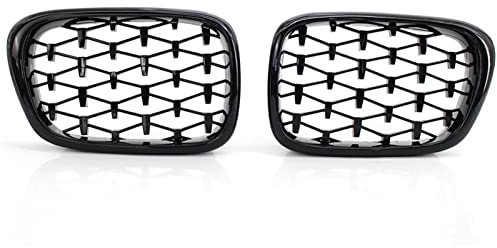 Protection Grille 1 Paire Calandre pour BMW E39 1999-2003 Grille De Rein Double Ligne 51137005837(Noir)
