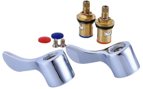 Vibsky Hebel Armaturen Griff und Ventil Ersatz Kit Chrom Finish G1/5.1 cm für Waschtischarmaturen