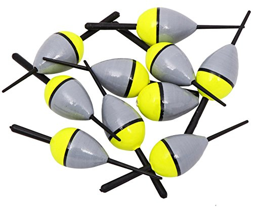 LSHEL 10 Stück Angeln Bobber Kork Schwimmer beleuchtete Balsaholz FL6