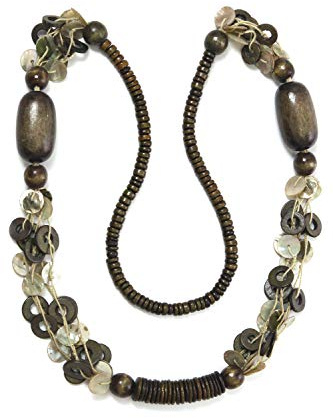 collezione alessandro Lange Kette Zilly mit Muschelplättchen