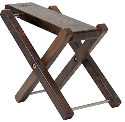 Holz Gitarren Hocker Mahagoni Massivholz Fußstütze 3-stufig höhenverstellbar Klappbares Gitarrenpedal