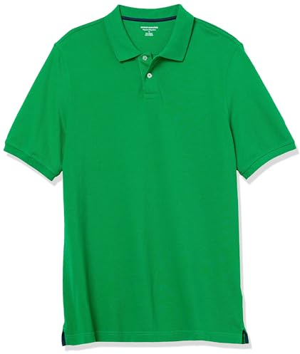 Amazon Essentials Men's Regular-Fit Cotton Pique Polo Shirt (Available in Big and Tall), Green, M