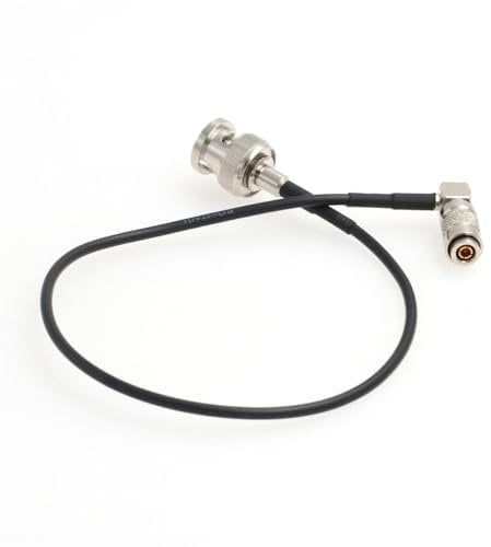 HangTon DIN 1.0/2.3 to BNC 3G SDI Cable for Blackmagic Camera Video Assist Monitor Hyperdeck Shuttle RG174/U 75 ohm (60cm, Right Angle DIN 1.0/2.3 to Male BNC)