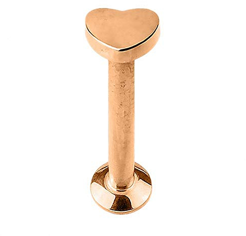Piercingfaktor Piercing Tragus Helix Ohr Cartilage Stab Labret Stecker Madonna Monroe Lippenpiercing Lippe Knorpel Herz 6mm Rosegold