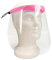 Gesichtsschutz aus Kunststoff - Gesichtsschutzmaske Gesichtsvisier Schutzmaske Visier Face Shield | 5 x Visier + Halter in Pink