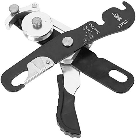 Demeras Climbing Descender Self-braking Stop Gear Stop Descender Gear Hand Controls Double Stop Rappelling Belay
