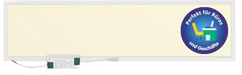 LECOM 2 x LED Deckenleuchte - LED Panel 120x30 Schlank 0,9 cm 3000/4000K CRI 90 Deckenleuchten Lang Rasterdecke Einbauleuchten Rechteckig (Warmweiß 3000K)