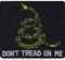 DON'T TREAD ON ME Biker Aufnäher gestickt Rocker Aufbügler/Patch zum annähen/aufbügeln | Motorradzubehör Geschenk Schlangen Applikation für alle Stoffe | 80x90mm