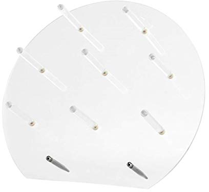 Faderr Donut-Wandständer aus Acryl, klar, Donut-Bagels-Ständer, runde rechteckige Wandhalterung, alternativer Geburtstagstortenständer, hält bis zu Donuts für Hochzeit, Geburtstag, Party (Größe: