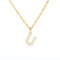 Buchstaben Kette Personalisierte Halskette mit Initial Buchstaben Anhänger Alphabet A-Z Buchstabenkette Damen Gold Kette Namenskette Geschenk für Frauen Weihnachten Geburtstag Valentinstag (U)