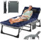 MOPHOTO Chaise Longue Pliante à 5 Positions, Portable, pour extérieur, Parfaite pour Piscine, Plage, Patio, Bains de Soleil
