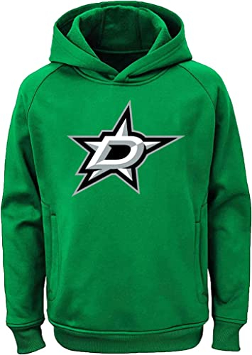 Outerstuff NHL Youth 8-20 Team Color Performance Primary Logo Pullover Sweatshirt Hoodie, Dallas Sterne grün, 10-12