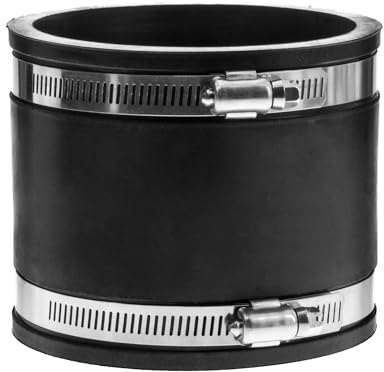 Pondlife Flexible Gummi Muffe, Ø 110 mm, Rohrverbinder für PVC und Edelstahl, Gummimuffe flexibel