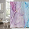Hnmdmyi Rideau de Douche Marbre Lilas 180x200, Bleu Or Scintillant Abstrait Moderne Luxe Aquarelle Encre Art Baignoire Imperméable Polyester Tissu Lavable
