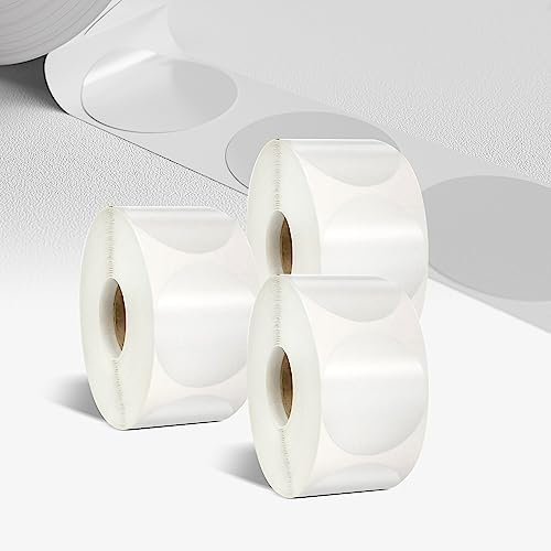 colortouch Klebepunkte Transparent Aufkleber für Verpackung - 3000 St 3 cm Durchmesser - Transparent Siegel Sticker Kreis Verschluss für Umschläge Schachteln Versand Etikettenrolle Produktetiketten