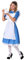 WEITING Alice im Wunderland Party Cosplay Kostüm Anime Dienstmädchen Uniform Süßes Lolita Kleid Halloween Kostüme für Damen, Blau, M