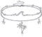 CUPENDA Wave Anklet for Women Sterling Silver Palm Tree Starfish Layered Ocean Beach Jewellery for Women
