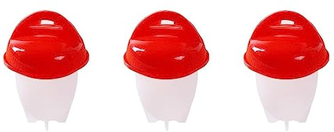 3pcs Egg Boiler Egg Poachers Cups, Non Stick Silicone Egg Boiler Cups Egg Cooker for Kitchen, Easy to Clean, Fast Cooking Egg for Breakfast (3pcs)