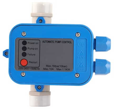 Druckschalter für Hauswasserwerk, 10 Bar Pumpensteuerung Druckschalter Druckwächter Tiefbrunnenpumpen Automatik Druckschalter Wasserpumpenregler Wasserpumpendruckregler