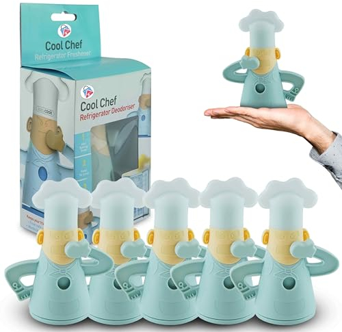SRV Hub Cool Chef - 5 ambientadores para frigorífico, absorbente de olores, aromático para refrigerador, ideal para eliminar olores de alimentos