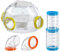 Ferplast Röhren Hamster-Set, Zubehör für Hamsterkäfig, insgesamt 4 Teile, inklusive Gehäusemodul, Hamster Tunnel Rohr mit Belüftungslöchern, Kurven und Beschlägen, KIT LAB, Hamster Spielzeug