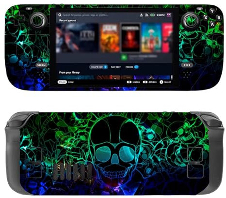 KNOXS Adesivo Skin per Valve Steam Deck, Skin Sticker Materiale in Vinile Antigraffio Antipolvere Fresco ed Elegante per Valve Steam Deck Adesivo Accessori (Scheletro)
