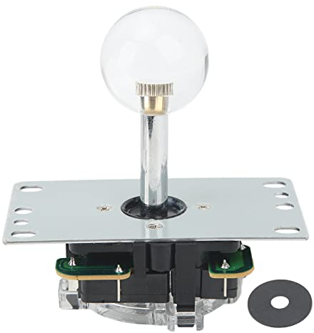 Arcade Stick, Manette De Jeu DIY Arcade Joystick, Petite Distance De Secousse Lumière De Rebond Lumière Sensation De Main Joystick 3D Avec Coussinets De Protection Pour Arcade, Consoles(Transparent)