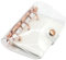AINIUNIU 1 set Mini Ringbuch, mit 3 Ringen und 80 blatt Innen Papier Ordnertasche, Weich PVC Ring Notizbuch Verschluss Loseblatt Rund Ringbuch mit Druckknopf, für Scrapbooking Fotoalbum (Roségold)