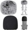 2 Stück VIZEMO Mikrofon-Windschutz aus Schaumstoff mit pelzigem Windschutzscheiben-Muff, Pop-Filter für Blue Yeti, Blue Yeti Pro USB-Mikrofon