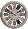 NUOVO Wohnzimmer große Wanduhr, Retro weiße Wanduhr, Innen- und Außenbereich leise und Nicht tickende farbige arabische Ziffer Wanduhr, Schlafzimmer und Küche Uhr (14 Zoll)