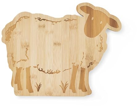Cooksmart British Designed Wooden Sheep Shaped Chopping Boards | Wooden Chopping Board/Paddle Board Lovely Board for All Types of Kitchen | Wood Chopping Boards Great for Chopping Meat & Veg