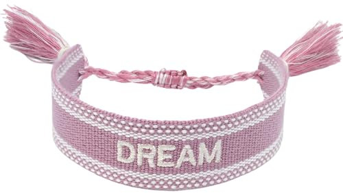 Selfmade Jewelry Bracelet en tissu rose - Bracelet d'amitié tissé, petits cadeaux idéaux pour les femmes, cadeau unique pour les femmes, Adjustable, Polyester, Pas de gemme