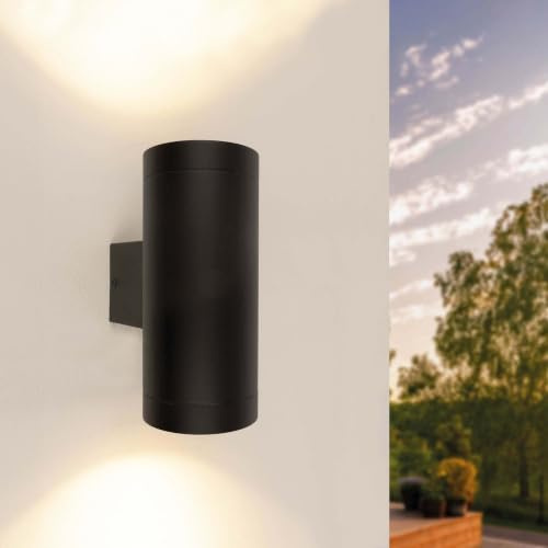 Ledvion LED Wandlampe Schwarz GU10 mit Sensor ohne Leuchtmittel | Der Bewegungssensor schaltet das Licht bedarfsgerecht ein und erhöht den Komfort rund um das Haus.